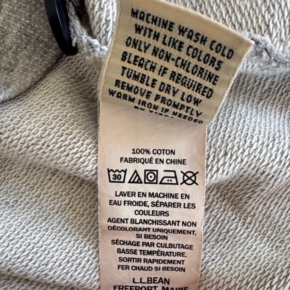 L.L. Bean Woman’s Heather Gray Hoodie Top - Picture 10 of 14